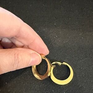 Trifari Gold-Tone Hoop Earrings